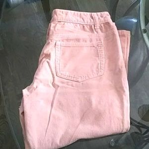 Bebe, light pink,5 pocket corduroy jean Sz.6